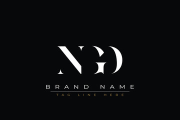 NGD abstract letter logo design. This logo is designed by three abstract letters