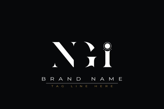 NGI abstract letter logo design. This logo is designed by three abstract letters