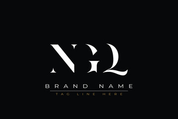 NGQ abstract letter logo design. This logo is designed by three abstract letters