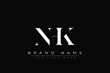 NHK abstract letter logo design. This logo is designed by three abstract letters