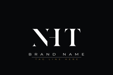NHT abstract letter logo design. This logo is designed by three abstract letters