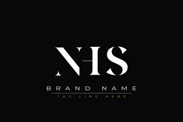 NHS abstract letter logo design. This logo is designed by three abstract letters