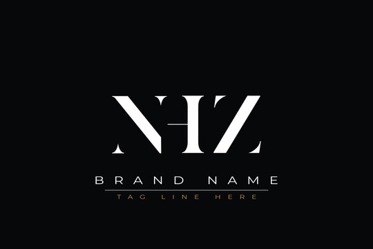 NHZ abstract letter logo design. This logo is designed by three abstract letters