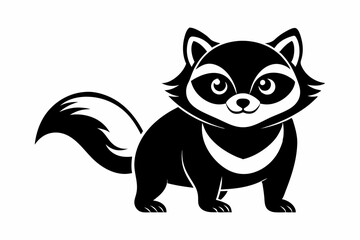 tanuki line art silhouette vector illustration