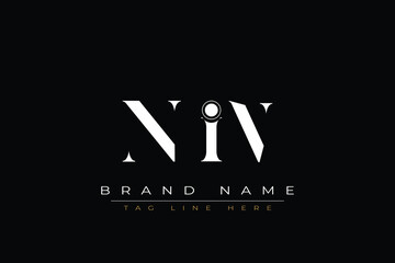 NIN abstract letter logo design. This logo is designed by three abstract letters
