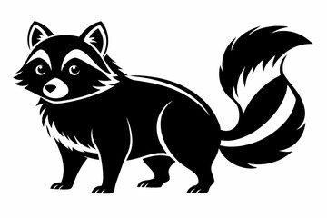 tanuki line art silhouette vector illustration