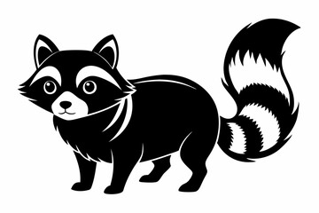 tanuki line art silhouette vector illustration