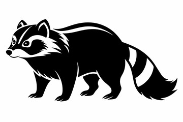 Obraz premium tanuki line art silhouette vector illustration