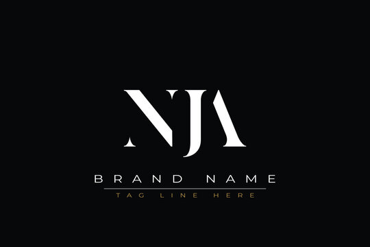 NJA abstract letter logo design. This logo is designed by three abstract letters