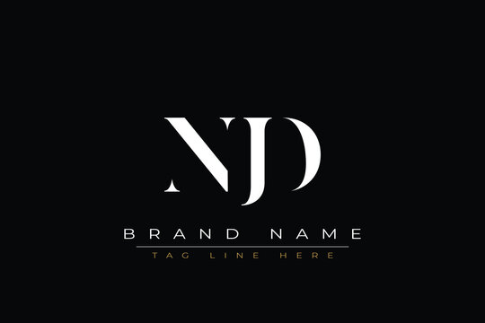 NJD abstract letter logo design. This logo is designed by three abstract letters