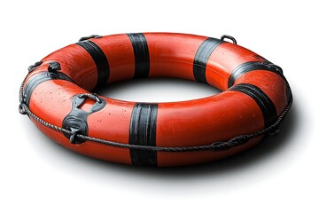 Red and Black Life Ring Buoy Safety Equipment Maritime Rescue Ring