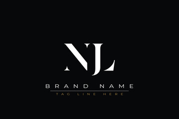 NJL abstract letter logo design. This logo is designed by three abstract letters