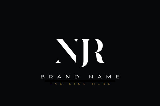 NJR abstract letter logo design. This logo is designed by three abstract letters