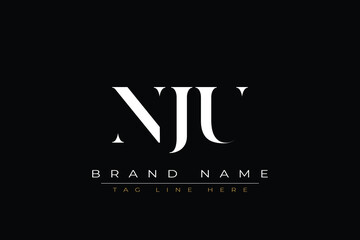 NJU abstract letter logo design. This logo is designed by three abstract letters