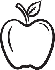 Doodle Apple Icon Hand Drawn Line Art Vector Illustration