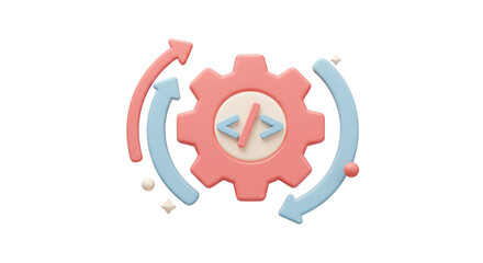 Isolated Gear and Code Symbol