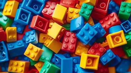 Obraz premium Colorful toy blocks.