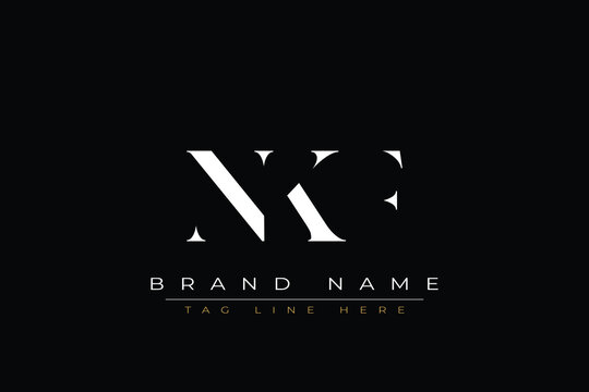 NKF abstract letter logo design. This logo is designed by three abstract letters