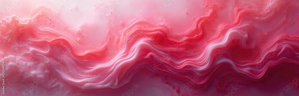Poster creative photorealistic pink slime texture. abstract bright ai generated surface background with vib