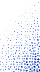 Abstract cells background with light blue, speckled circles on black