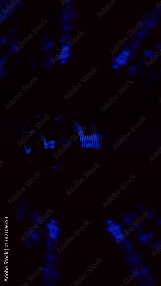 Wall mural digital light tunnel animation loop