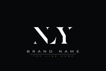 NLY abstract letter logo design. This logo is designed by three abstract letters