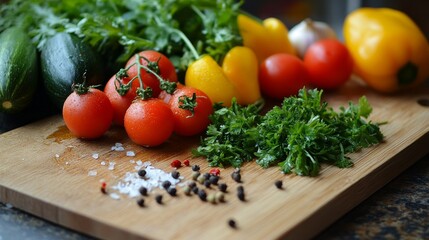 Healthy, fresh veggies ready for cooking.  Perfect for vegan or healthy diets.
