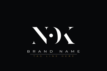 NOK abstract letter logo design. This logo is designed by three abstract letters