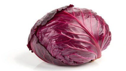 Obraz premium red cabbage isolated on white background 