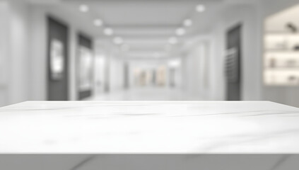 Modern Marble Tabletop Mockup Clean, Minimalist Interior Design