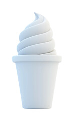 Frozen Treat: Swirled dessert in a cup backdrop ready to be enjoyed PNG on Transparent Background