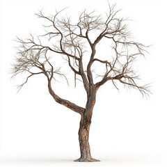 Fototapeta premium dead tree isolated on blank white background