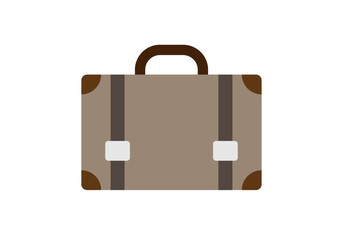 Maletín de cuero marrón de cintas 