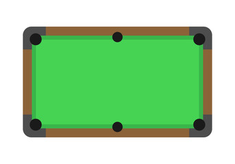 Obraz premium Mesa de billar verde vista desde arriba