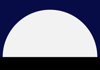 Paisaje de luna llena nocturno en una llanura