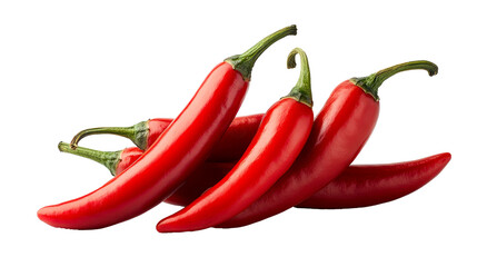 Red chili peppers arranged on a plain surface for culinary use