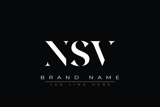 NSV abstract letter logo design. This logo is designed by three abstract letters