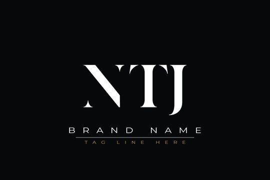 NTJ abstract letter logo design. This logo is designed by three abstract letters