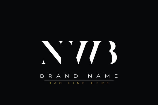 NWB abstract letter logo design. This logo is designed by three abstract letters
