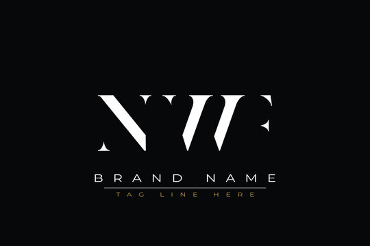 NWF abstract letter logo design. This logo is designed by three abstract letters