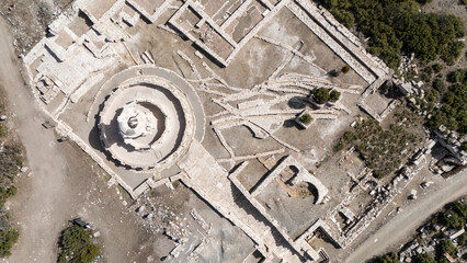 Aerial view of Kibyra ancient city. Burdur, Turkey