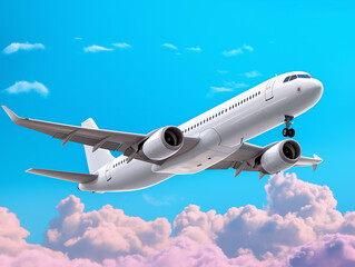 Obraz premium Sketch of an Airplane Soaring Above a Vibrant Street Art Mural on a White Wall, Capturing the Essence of Urban Creativity