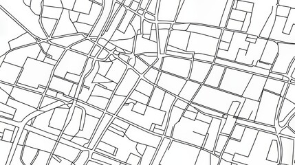 Obraz premium A simple line drawing of Sapporo's streets. It's a black and white map showing the city's road layout. 