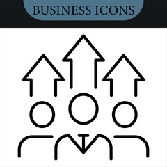 Employee Stock Ownership Plan Line Editable Icons set. Vector icons set. Vector illustration in modern thin line style of business related icons: company, shares, benefits and pension savings.Isolated