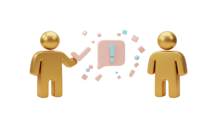 Isolated Golden Communication People Icons