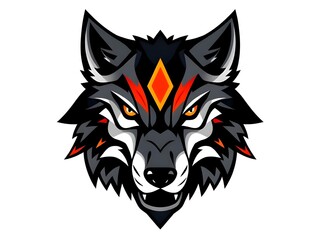 Obraz premium Fierce Wolf Head Logo – Modern Esports and Gaming Mascot Design
