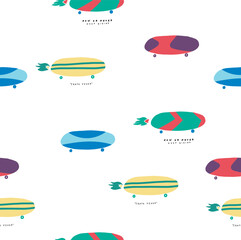 Fototapeta premium skate print seamless illustration
