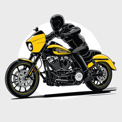 unique and cool motorcycle vector