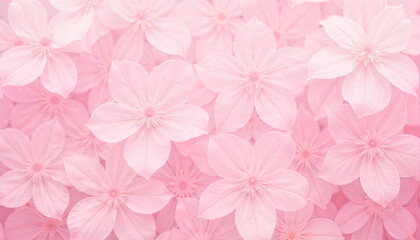 Soft light pink floral pattern with dreamy pastel gradient, serene beauty