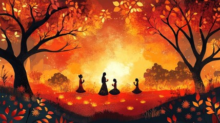 Background design for Indian harvest festivals like Makar Sankranti, Lohri, and Diwali